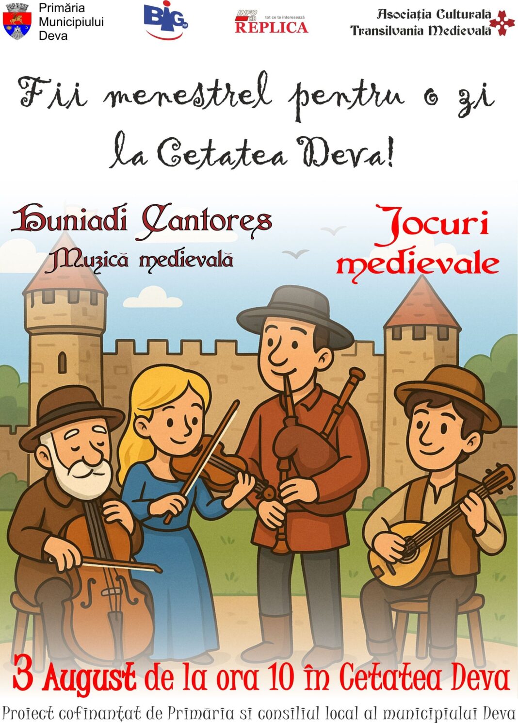 Experiențe medievale în Cetate. „Fii menestrel pentru o zi”