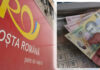 POȘTA DISTRIBUIE PENSIILE DOAR DE LUNI, 4 MAI