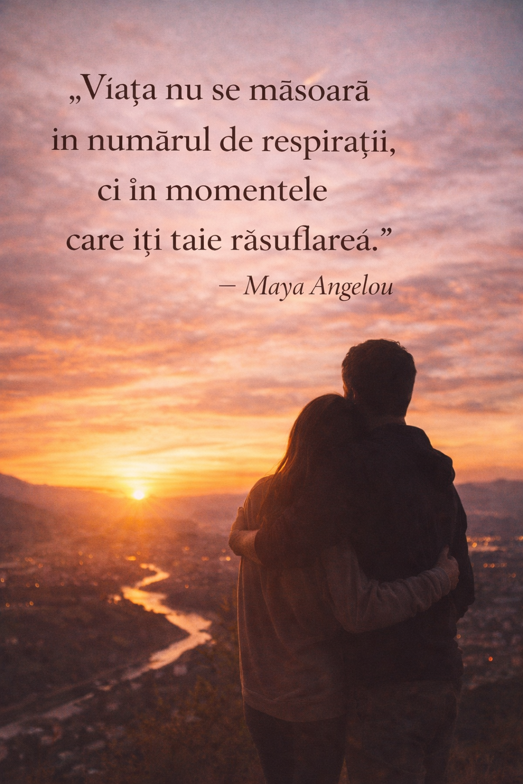„Viața nu se măsoară în numărul de respirații, ci în momentele care îți taie răsuflarea.” — Maya Angelou