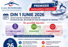 SERVICII DE ONCOLOGIE, PEDIATRIE ȘI CARDIOLOGIE ÎN SISTEM PRIVAT, DECONTATE DE CASA DE ASIGURĂRI DE SĂNĂTATE HUNEDOARA