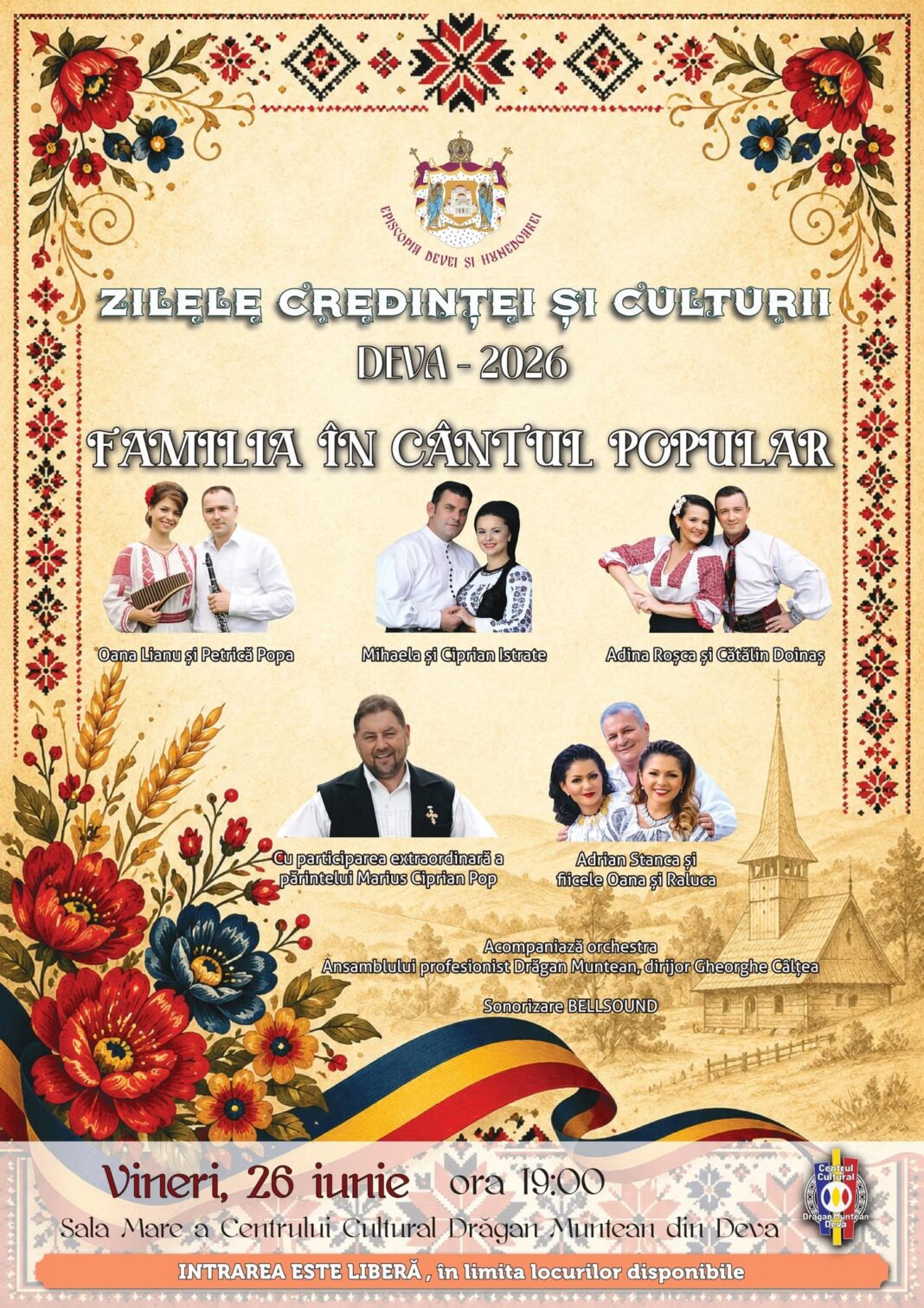 CONCERT FOLCLORIC DE EXCEPȚIE ÎN CADRUL „𝒁𝒊𝒍𝒆𝒍𝒐𝒓 𝒄𝒓𝒆𝒅𝒊𝒏𝒕̦𝒆𝒊 𝒔̦𝒊 𝒄𝒖𝒍𝒕𝒖𝒓𝒊𝒊”