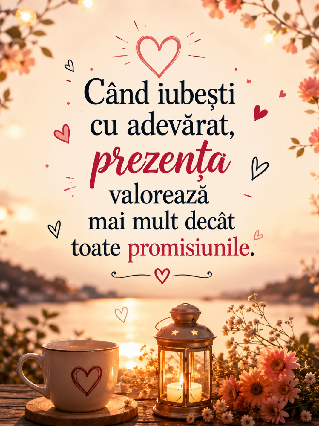 CITATUL ZILEI – โCรขnd iubeศti cu adevฤrat, prezenศa valoreazฤ mai mult decรขt toate promisiunile.โ
