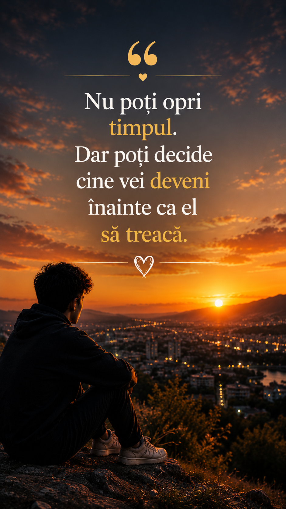 „Nu poți opri timpul. Dar poți decide cine vei deveni înainte ca el să treacă.” ⏳🤍