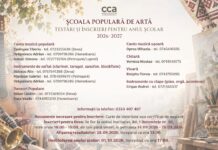 PROGRAM ÎNSCRIERI ȘCOALA POPULARĂ DE ARTĂ