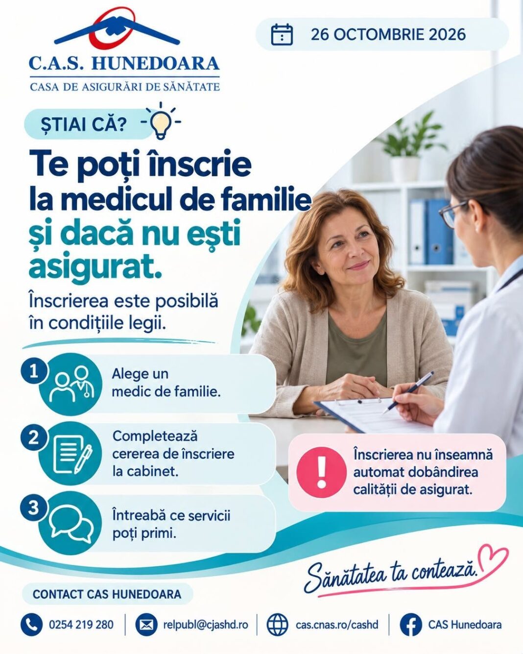 SĂNĂTATEA TA CONTEAZĂ!