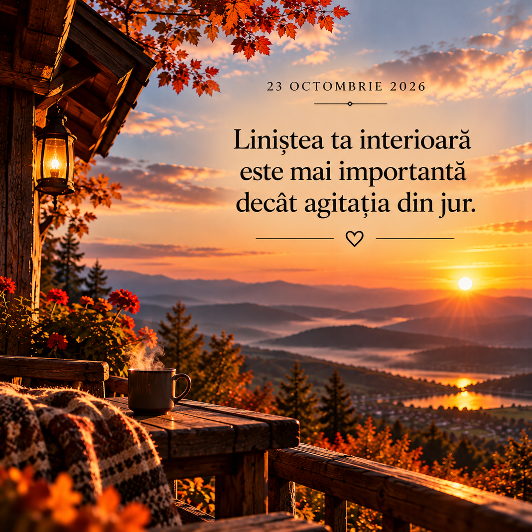„Liniștea ta interioară este mai importantă decât agitația din jur.” ❤️