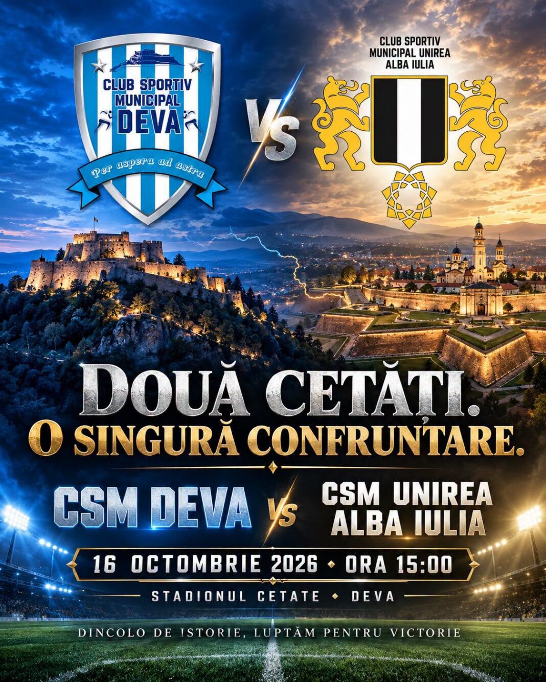 DOUĂ CETĂȚI. O SINGURĂ CONFRUNTARE!