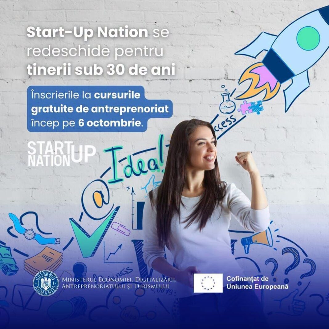 S-AU REDESCHIS ÎNSCRIERILE LA CURSURILE GRATUITE DE FORMARE ANTREPRENORIALĂ DIN CADRUL PROGRAMULUI START-UP NATION – ROMÂNIA